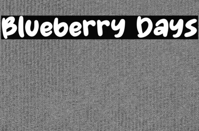 Blueberry Days Font examples