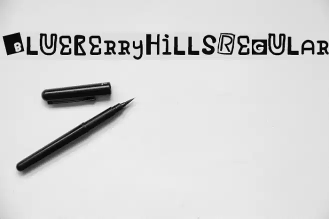 Blueberry Hills Regular Font examples