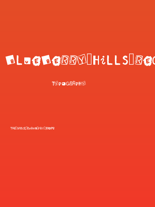 Blueberry Hills Regular Poster