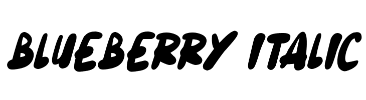 Blueberry Italic  Frei Schriftart Herunterladen