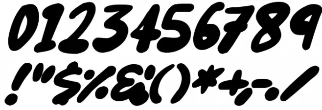 Blueberry Italic Font OTHER CHARS