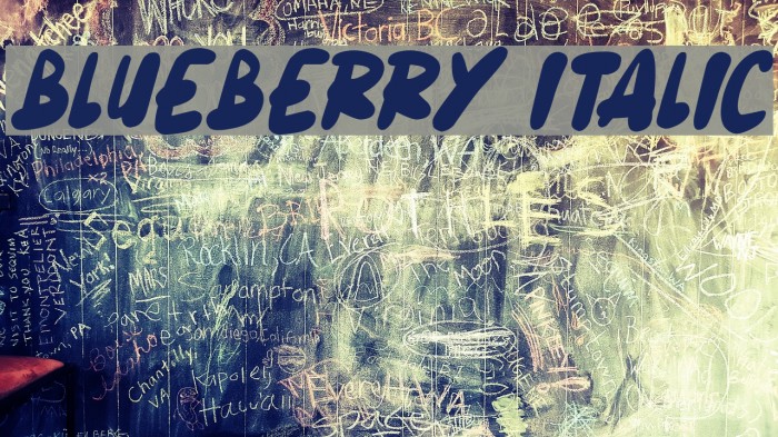 Blueberry Italic Example 2