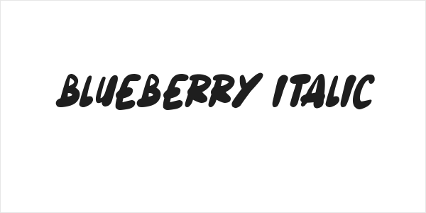 Blueberry Italic Logo
