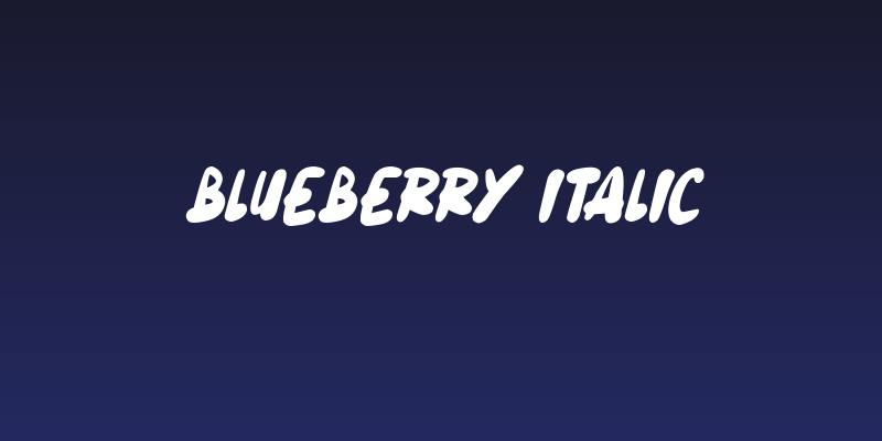 Blueberry Italic Social Header