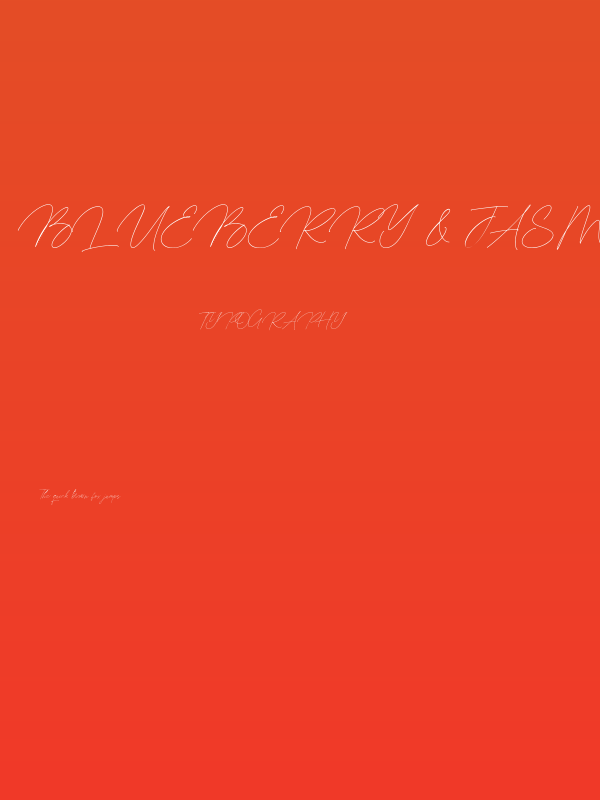 Blueberry & Jasmine Poster