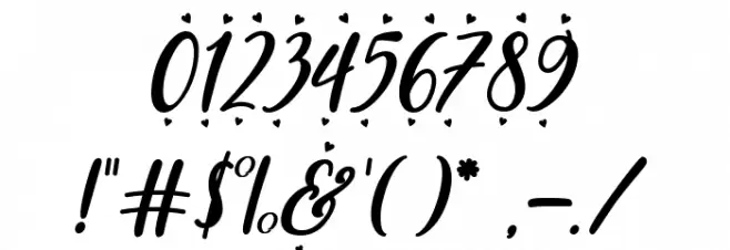Blueberry Love Font OTHER CHARS