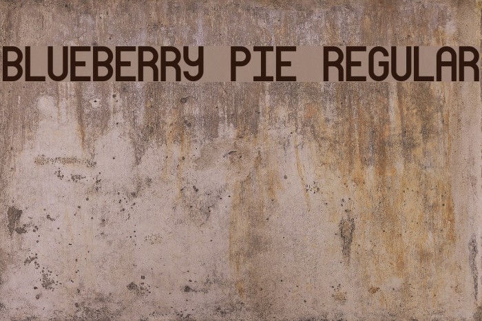 Blueberry Pie Regular Font examples
