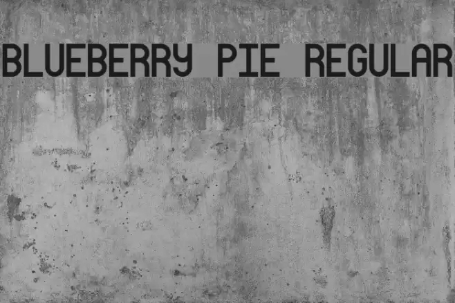 Blueberry Pie Regular Fonte examples
