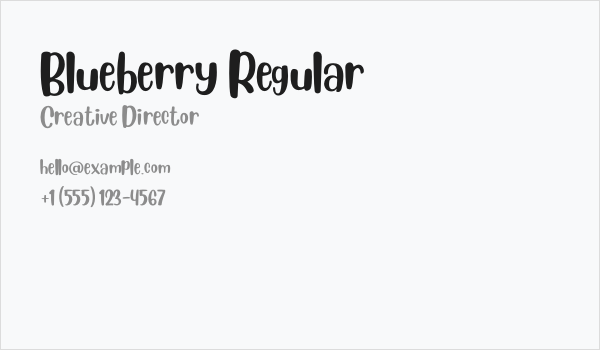 Blueberry Regular Business Card