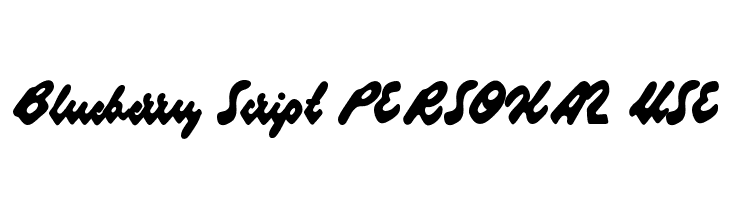 Blueberry Script PERSONAL USE  免费字体下载