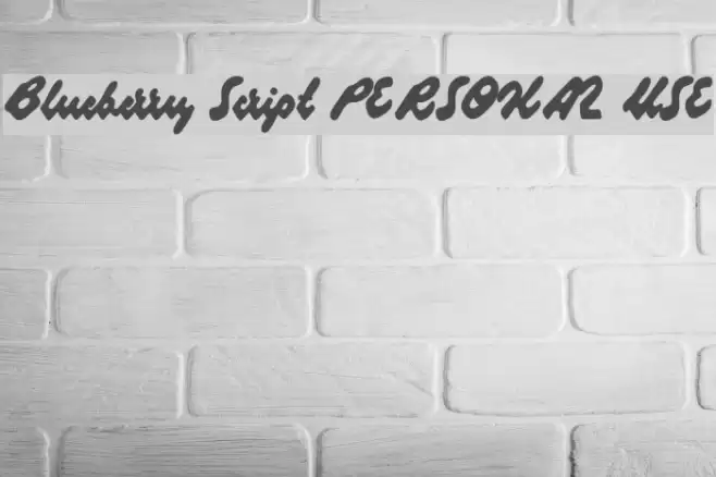 Blueberry Script PERSONAL USE Font examples