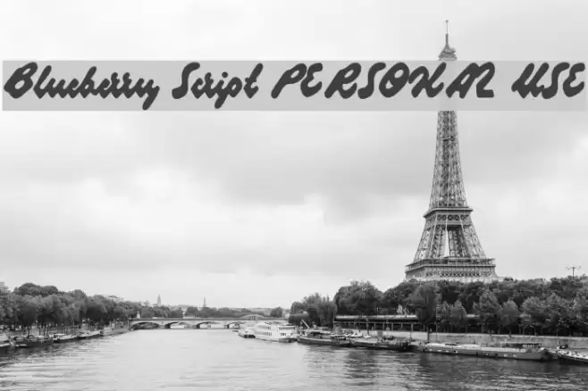 Blueberry Script PERSONAL USE Font examples