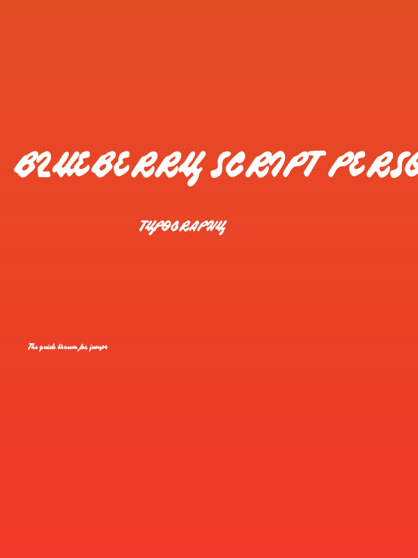 Blueberry Script PERSONAL USE Poster