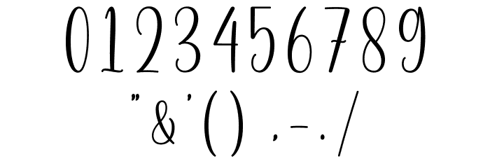 Bluebery Font OTHER CHARS