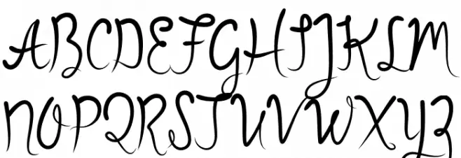 Bluebery Schriftart Groß
