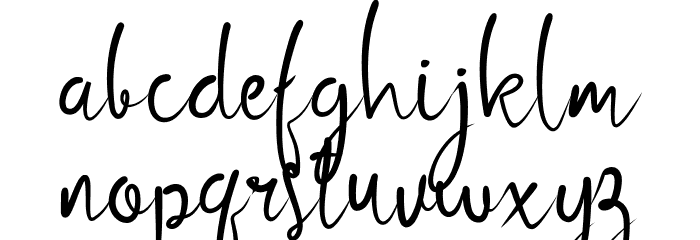 Bluebery Font LOWERCASE