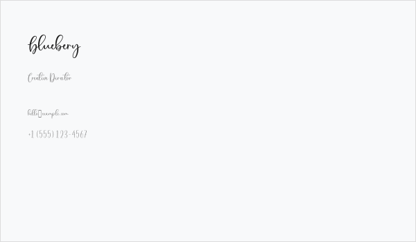 Bluebery Business Card