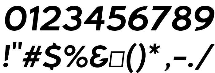 Bluebird Extended Oblique Font OTHER CHARS