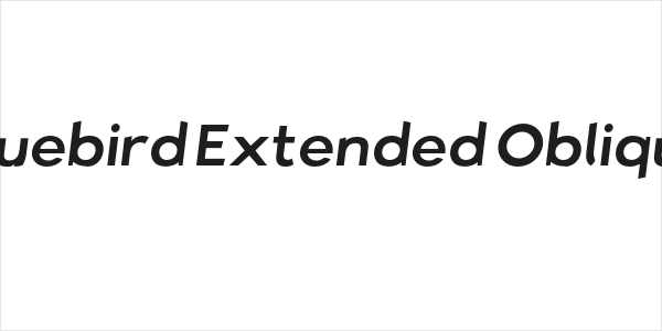 Bluebird Extended Oblique Logo