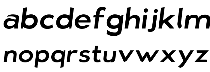 Bluebird Extended Oblique Font LOWERCASE