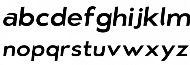 Bluebird Extended Oblique Schriftart Kleinbuchstaben