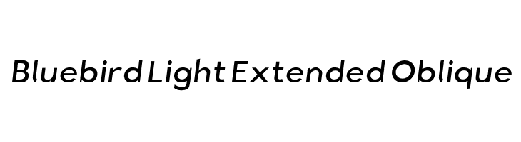 Bluebird Light Extended Oblique Fonte