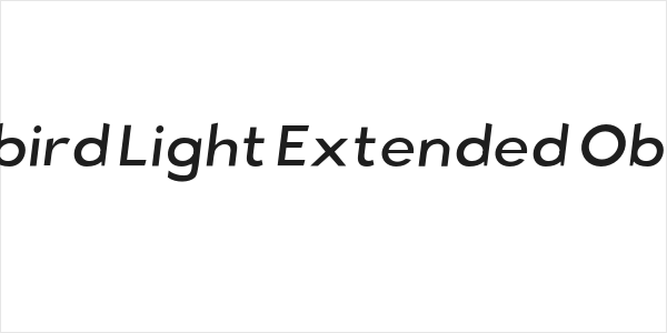 Bluebird Light Extended Oblique Logo