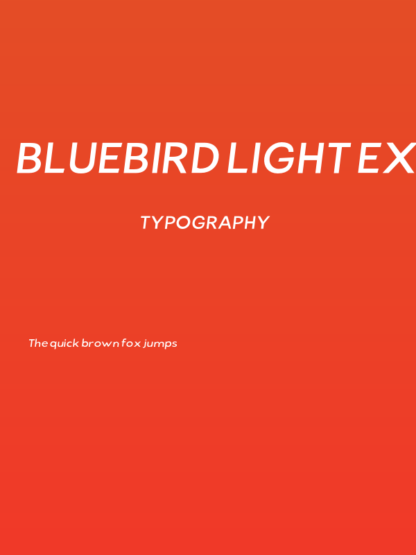 Bluebird Light Extended Oblique Poster