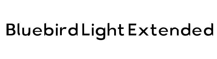 Bluebird Light Extended Font
