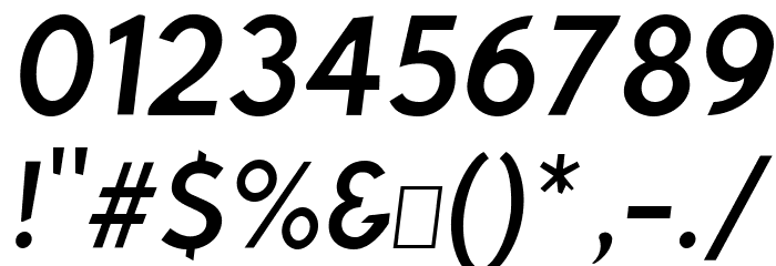 Bluebird Light Narrow Oblique Font OTHER CHARS