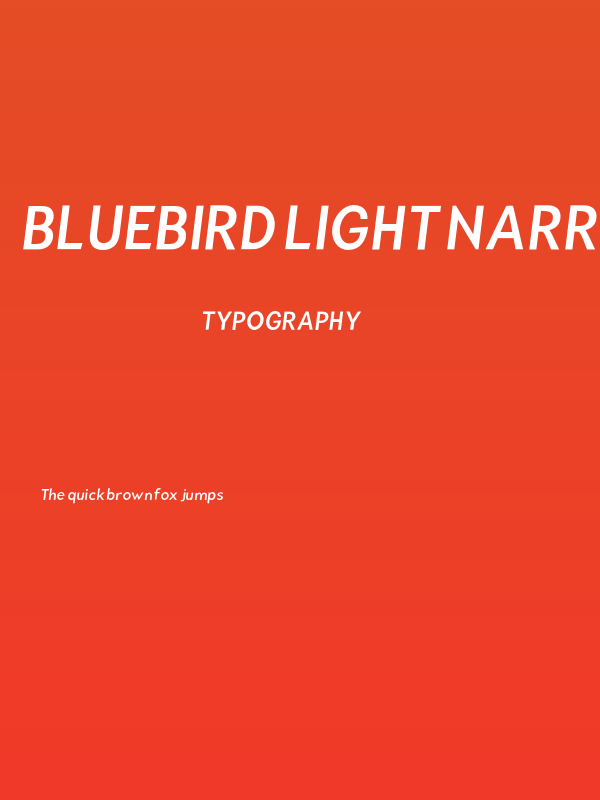 Bluebird Light Narrow Oblique Poster