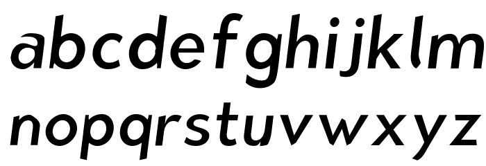 Bluebird Light Narrow Oblique Font LOWERCASE