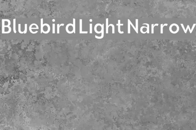 Bluebird Light Narrow Font examples