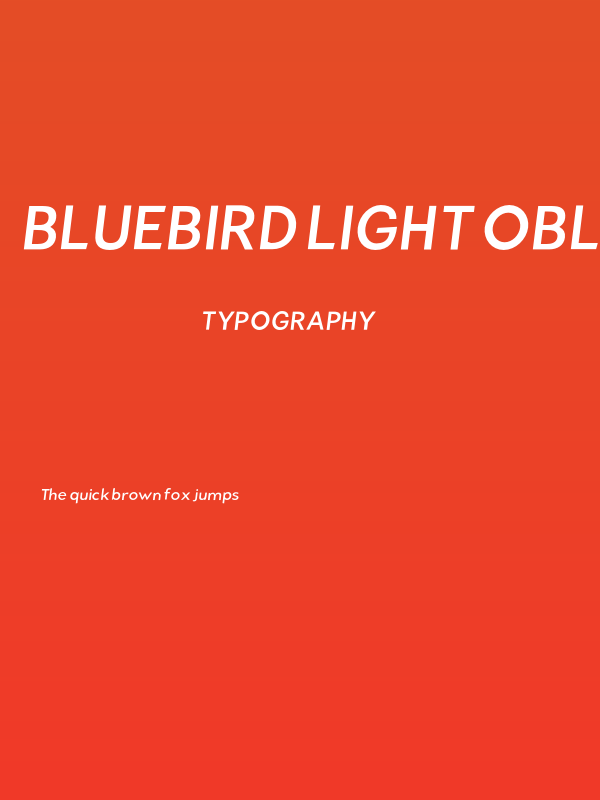 Bluebird Light Oblique Poster