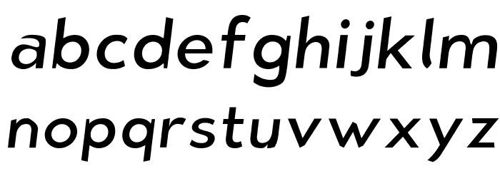 Bluebird Light Oblique Font LOWERCASE