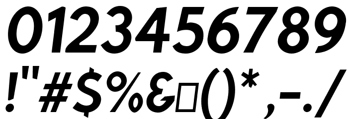 Bluebird Narrow Oblique Font OTHER CHARS