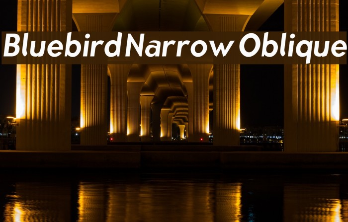 Bluebird Narrow Oblique Font examples