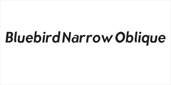 Bluebird Narrow Oblique Logo
