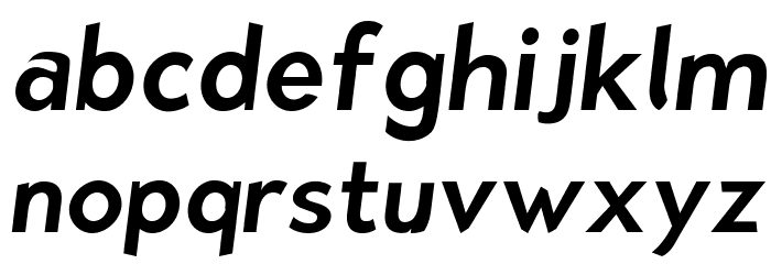 Bluebird Narrow Oblique Font LOWERCASE