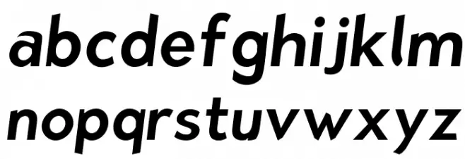 Bluebird Narrow Oblique フォント 小文字