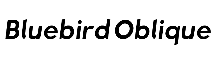 Bluebird Oblique Font