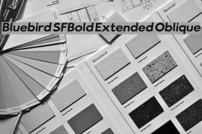 Bluebird SFBold Extended Oblique  examples