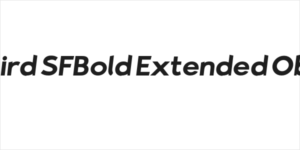 Bluebird SFBold Extended Oblique Logo