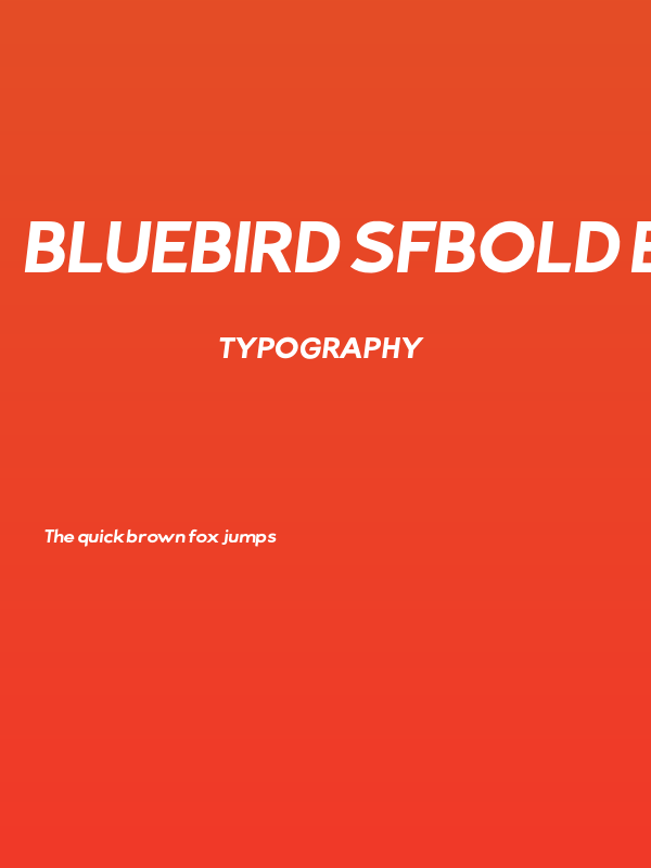 Bluebird SFBold Extended Oblique Poster