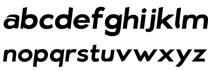 Bluebird SFBold Extended Oblique Font LOWERCASE