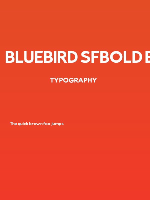 Bluebird SFBold Extended Poster