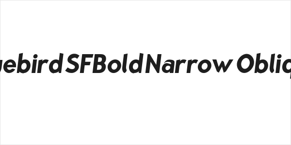 Bluebird SFBold Narrow Oblique Logo