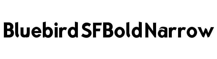 Bluebird SFBold Narrow  font caratteri gratis