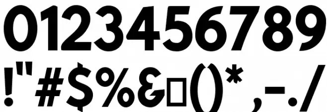 Bluebird SFBold Narrow Font OTHER CHARS