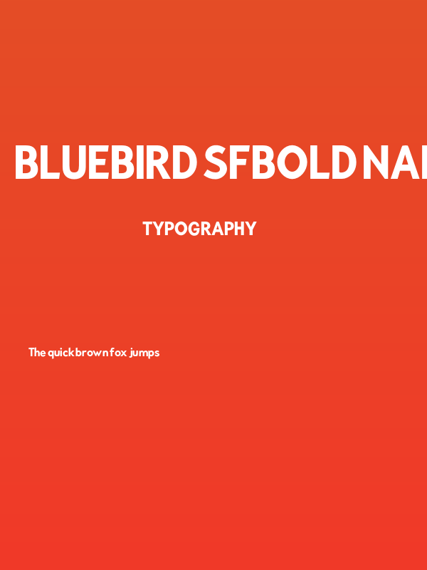 Bluebird SFBold Narrow Poster